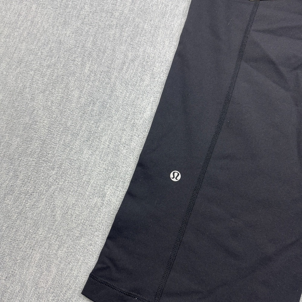 Lululemon Pants Women 10 Black Reversible Groove Crop Wide Leg Fit Yoga Dance - Picture 6 of 14